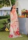 Beautiful DIGITAL PRINTED CHIFFON DUPATTA in pink and peach florals.